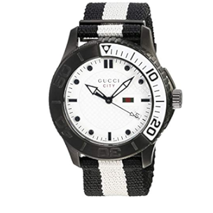 Shop Authentic Gucci G Timeless XL White Dial Two Tone NATO Strap Watch For Men - YA126243 - Luxxuri