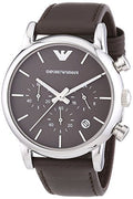 Shop Authentic Emporio Armani Classic Chronograph Brown Dial Brown Leather Strap Watch For Men - AR1734 - Luxxuri