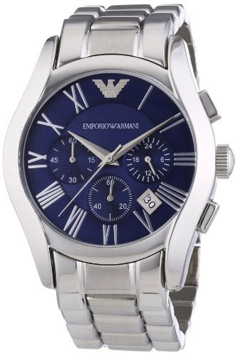 Shop Authentic Emporio Armani Classic Blue Dial Silver Steel Strap Watch For Men - AR1635 - Luxxuri