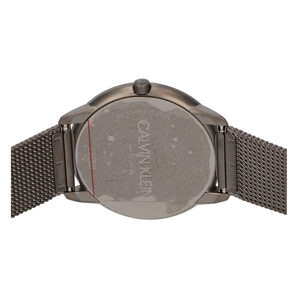 Shop Authentic Calvin Klein Minimal Grey Dial Grey Mesh Bracelet Watch for Men - K3M517P4 - Luxxuri