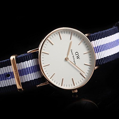 Shop Authentic Daniel Wellington Classic Trinity White Dial Three Tone Nylon Strap Watch For Women - 0509DW - Luxxuri