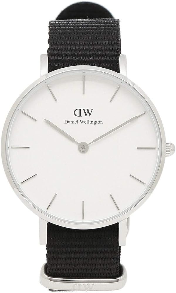 Shop Authentic Daniel Wellington Classic Petite Cornwall White Dial Black NATO Strap Watch For Women - DW00100254 - Luxxuri