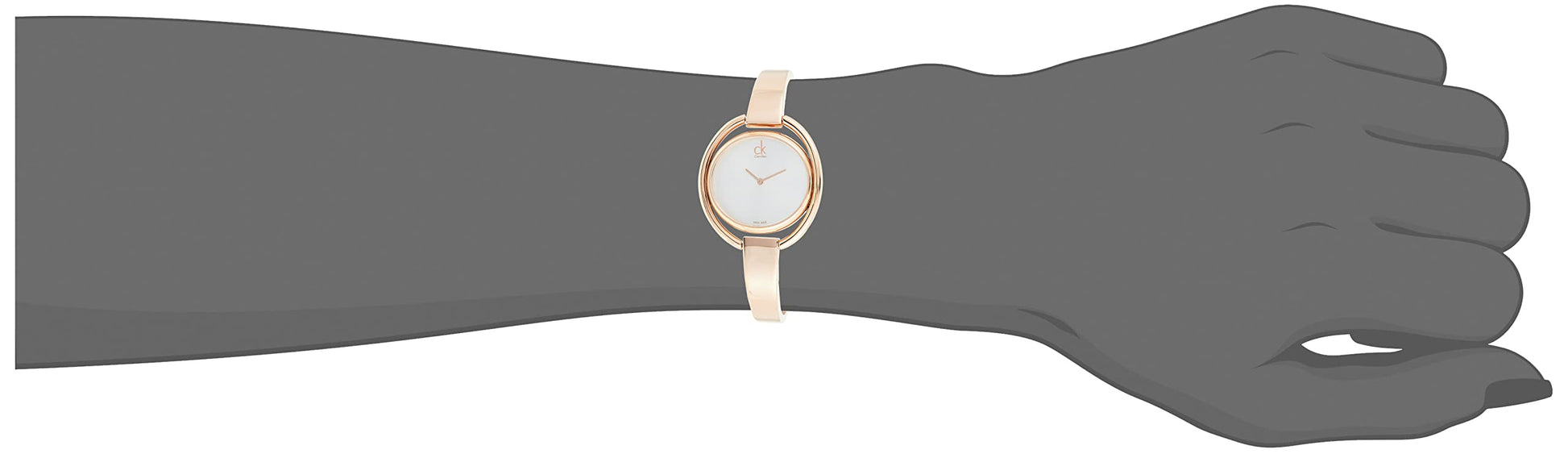 Shop Authentic Calvin Klein Impetuos Silver Dial Rose Gold Steel Strap Watch for Women - K4F2N616 - Luxxuri