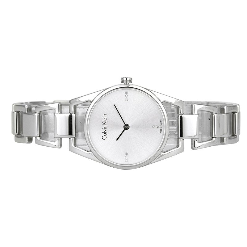 Shop Authentic Calvin Klein Dainty Diamonds Silver Dial Sliver Steel Strap Watch for Women - K7L2314T - Luxxuri