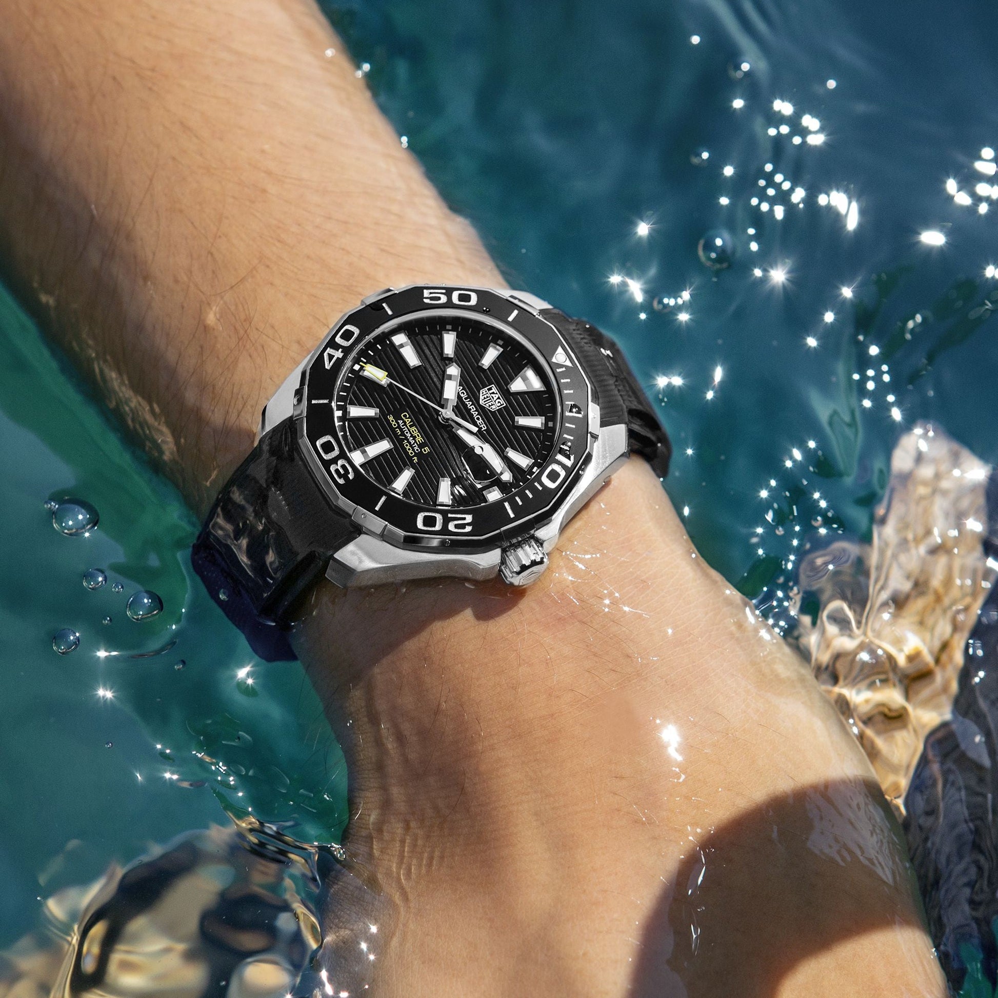 Tag Heuer Aquaracer Black Dial Watch for Men - WAY211A.FT6151