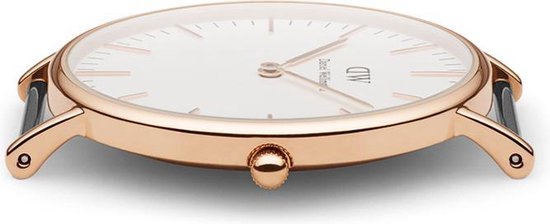 Shop Authentic Daniel Wellington Classic Reading White Dial Black Leather Strap Watch For Women - DW00100041 - Luxxuri