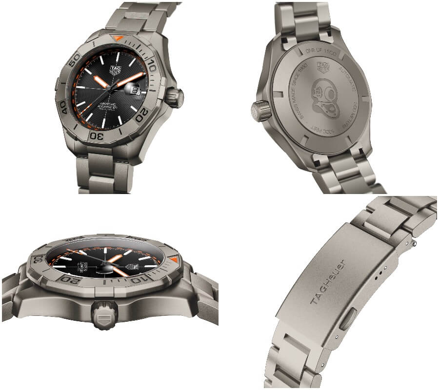 Tag Heuer Aquaracer Calibre 5 Bamford Limited Edition Black Dial Grey Steel Strap Watch for Men - WAY208C.FC6383