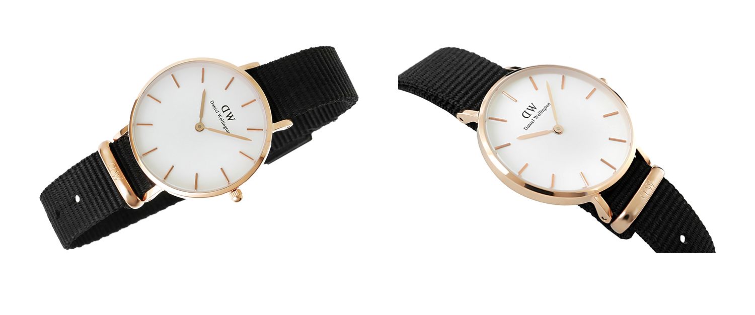 Shop Authentic Daniel Wellington Classic Petite Cornwall White Dial Green NATO Strap Watch For Women - DW00100253 - Luxxuri