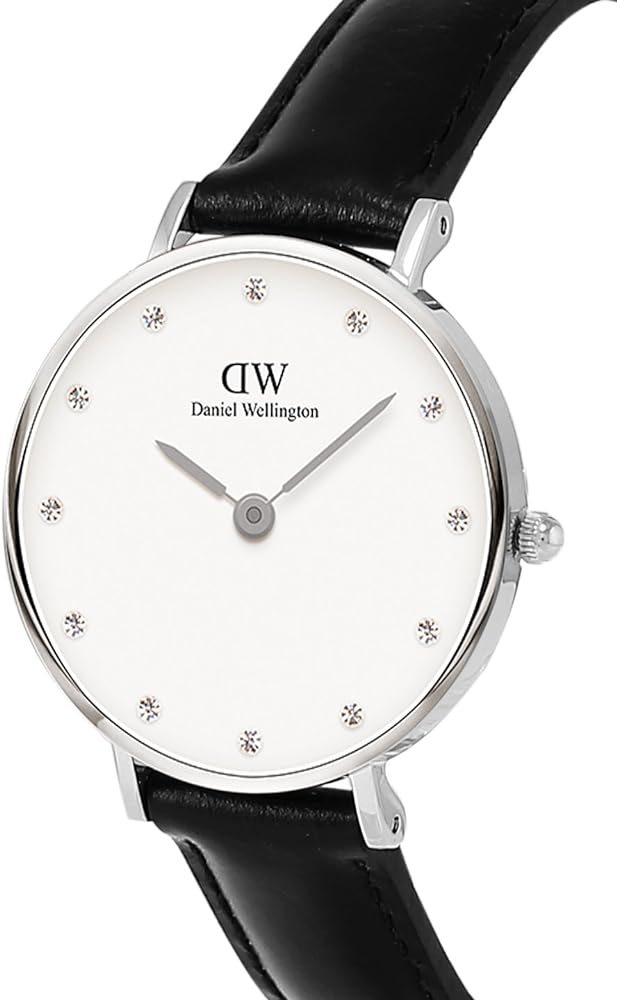 Shop Authentic Daniel Wellington Classy Sheffield White Dial Black Leather Strap Watch For Women - DW00100080 - Luxxuri