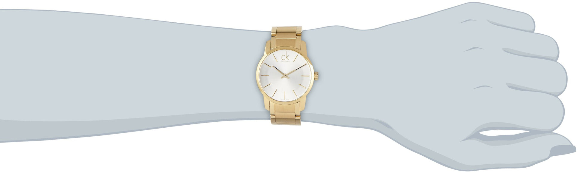 Shop Authentic Calvin Klein City White Dial Gold Steel Strap Watch for Women - K2G23546 - Luxxuri