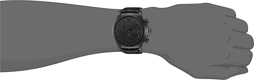 Shop Authentic Gucci G Timeless Quartz Chronograph Black Dial Black Leather Strap Watch For Men - YA126244 - Luxxuri