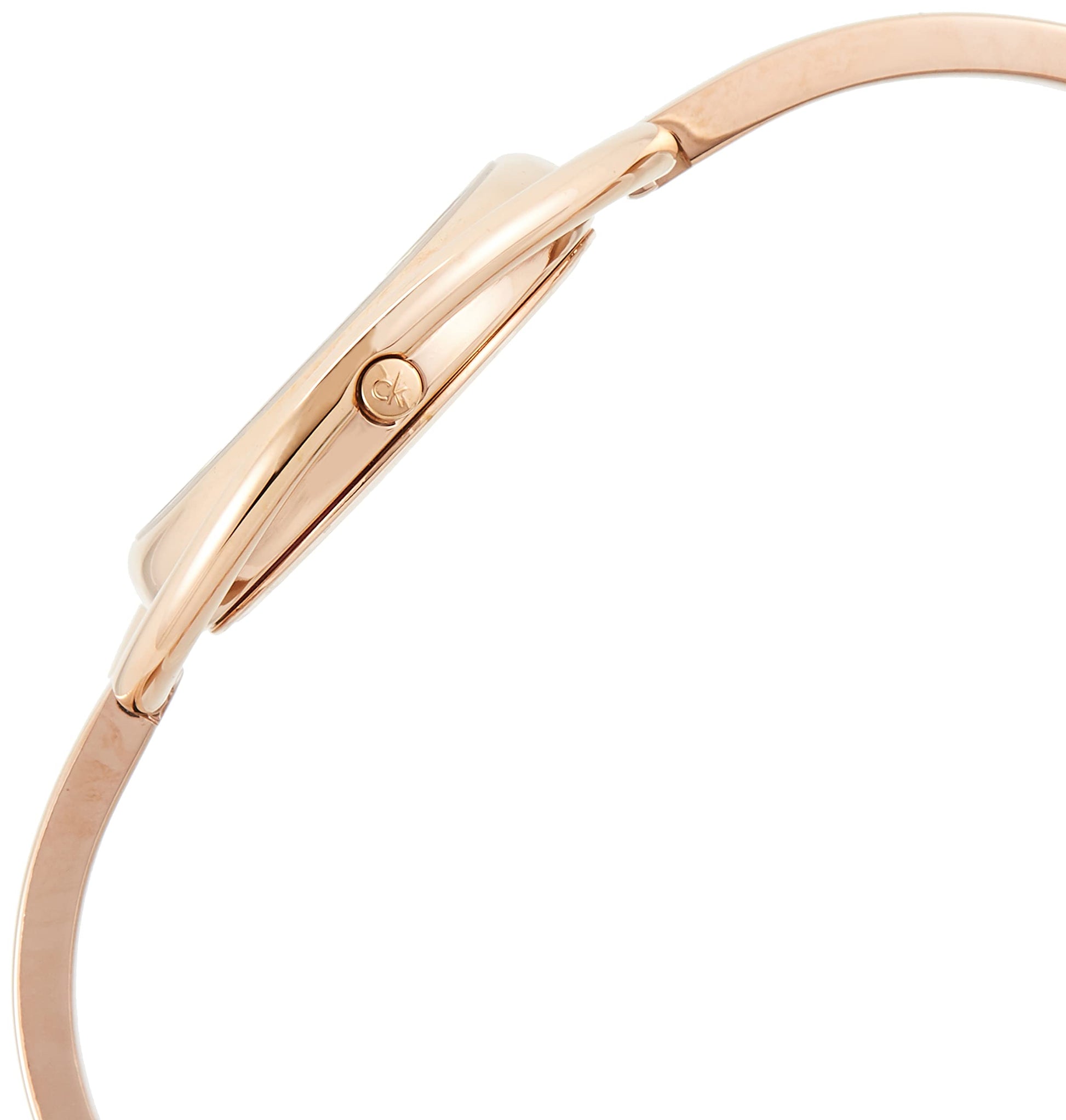 Shop Authentic Calvin Klein Impetuos Silver Dial Rose Gold Steel Strap Watch for Women - K4F2N616 - Luxxuri