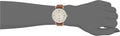Shop Authentic Emporio Armani Gianni T Bar Quartz Mother of Pearl White Dial Brown Leather Strap Watch For Women - AR11040 - Luxxuri