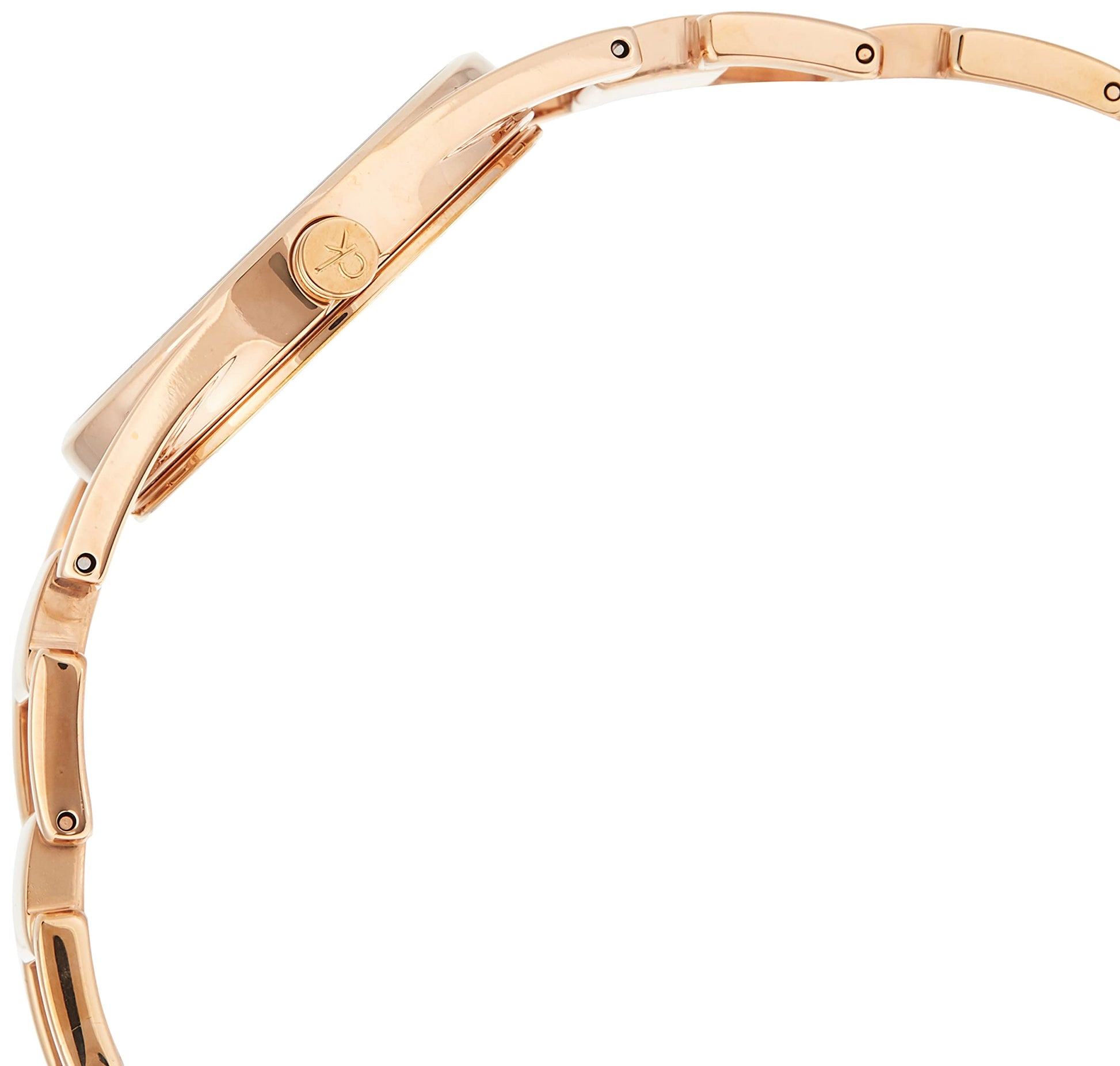 Shop Authentic Calvin Klein Dainty White Dial Rose Gold Steel Strap Watch for Women - K7L23646 - Luxxuri