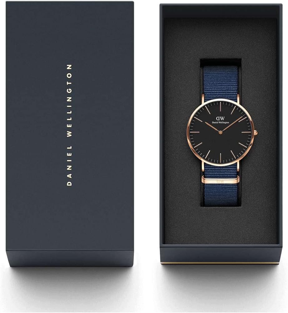 Shop Authentic Daniel Wellington Classic Bayswater Black Dial Black NATO Strap Watch For Men - DW00100277 - Luxxuri