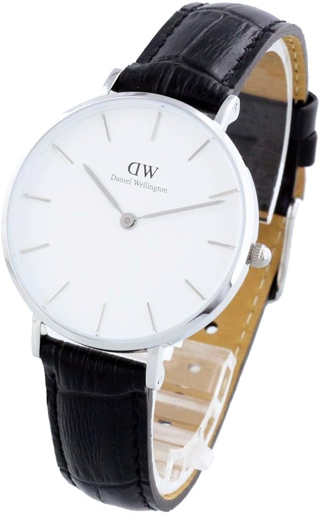 Shop Authentic Daniel Wellington Classic Petite Reading White Dial Black Leather Strap Watch For Women - DW00100185 - Luxxuri