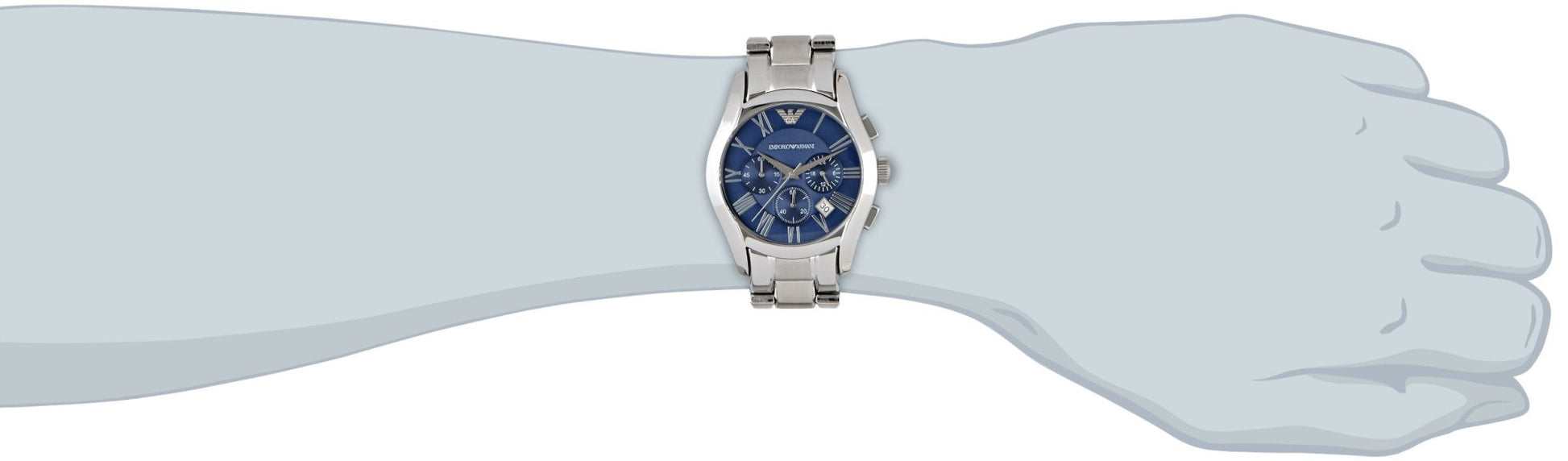 Shop Authentic Emporio Armani Classic Blue Dial Silver Steel Strap Watch For Men - AR1635 - Luxxuri