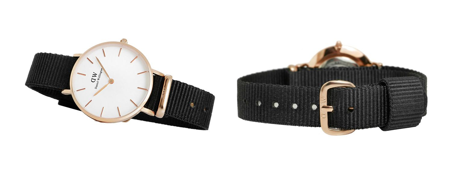 Shop Authentic Daniel Wellington Classic Petite Cornwall White Dial Green NATO Strap Watch For Women - DW00100253 - Luxxuri