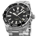 Shop Authentic Tag Heuer Aquaracer Black Dial Silver Steel Strap Watch for Men - WAY111A.BA0928 - Luxxuri