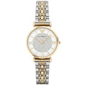 Shop Authentic Emporio Armani Gianni T Bar White Dial Two Tone Steel Strap Watch For Women - AR8031 - Luxxuri