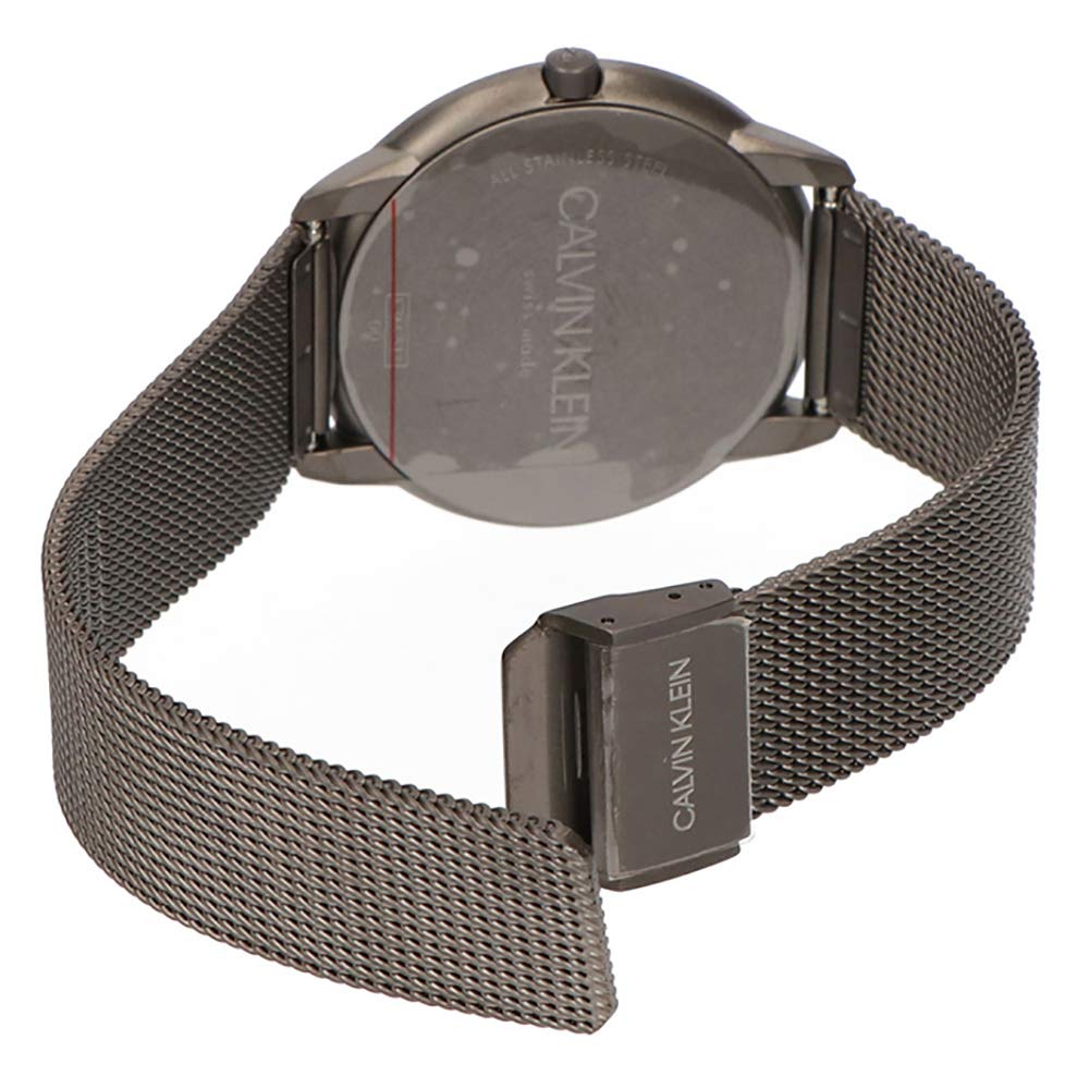 Shop Authentic Calvin Klein Minimal Grey Dial Grey Mesh Bracelet Watch for Men - K3M517P4 - Luxxuri