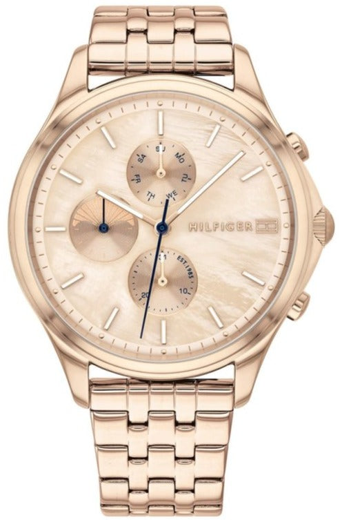 Shop Authentic Tommy Hilfiger Whitney Chronograph Quartz Rose Gold Dial Rose Gold Steel Strap Watch For Women - 1782120 - Luxxuri
