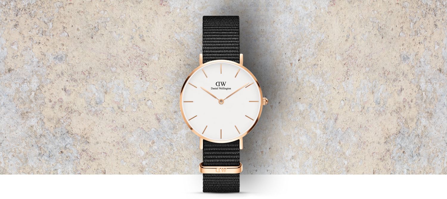 Shop Authentic Daniel Wellington Classic Petite Cornwall White Dial Green NATO Strap Watch For Women - DW00100253 - Luxxuri