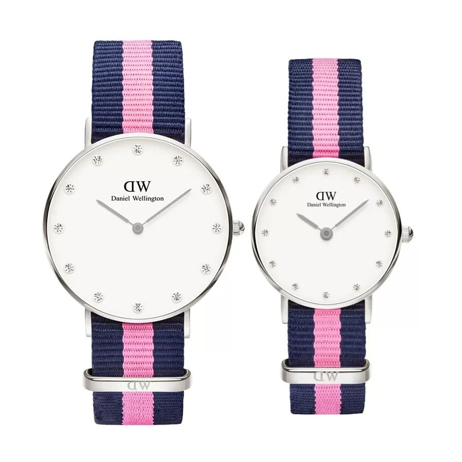 Shop Authentic Daniel Wellington Classy Winchester White Dial Two Tone NATO Strap Watch For Women - DW00100081 - Luxxuri