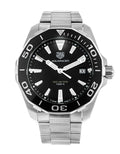 Shop Authentic Tag Heuer Aquaracer Black Dial Silver Steel Strap Watch for Men - WAY111A.BA0928 - Luxxuri