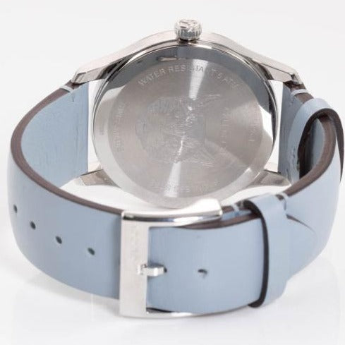 Shop Authentic Gucci G Timeless Quartz Mother of Pearl Dial Blue Leather Strap Watch For Women - YA1264124 - Luxxuri