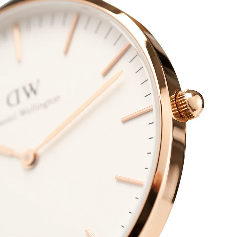 Shop Authentic Daniel Wellington Classic South Hampton White Dial Two Tone Nylon Strap Watch For Women - DW00100034 - Luxxuri