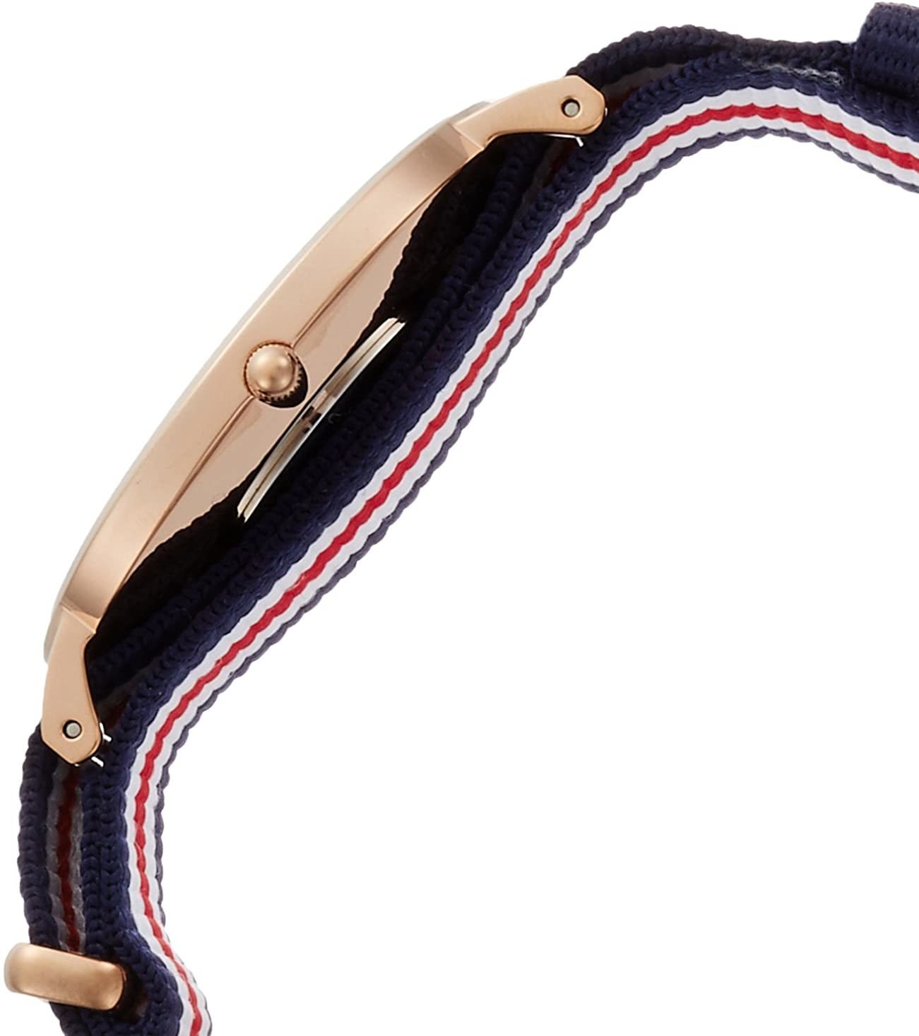 Shop Authentic Daniel Wellington Classic Canterbury White Dial Two Tone Nylon Strap Watch For Men - DW00100002 - Luxxuri