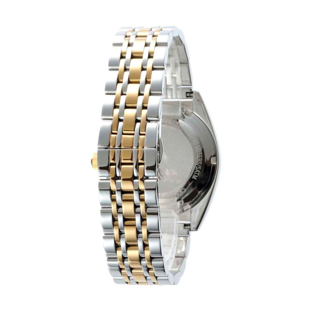 Shop Authentic Emporio Armani Classic Chronograph White Dial Two Tone Steel Strap Watch For Men - AR0396 - Luxxuri