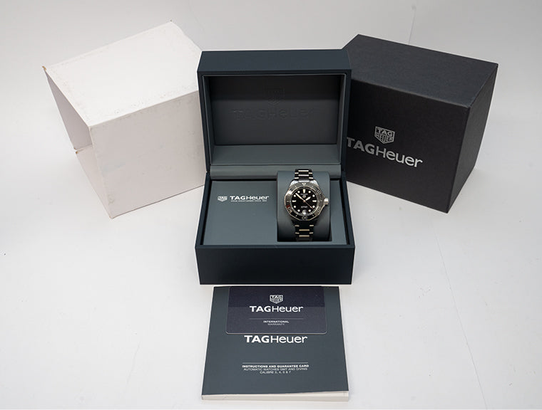 Shop Authentic Tag Heuer Aquaracer Professional 300 Automatic Black Dial Silver Steel Strap Watch for Women - WBP231D.BA0626 - Luxxuri