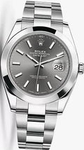 Shop Authentic Rolex Datejust 41 Oyster Grey Dial Oystersteel Strap Watch for Men - M126300-0007 - Luxxuri