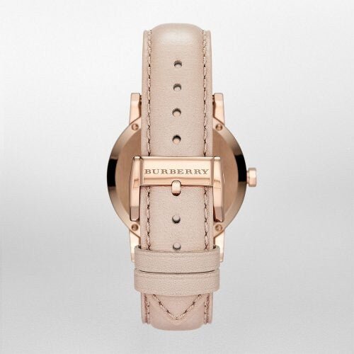 Burberry The City Beige Dial Brown Leather Strap Watch for Women - BU9014