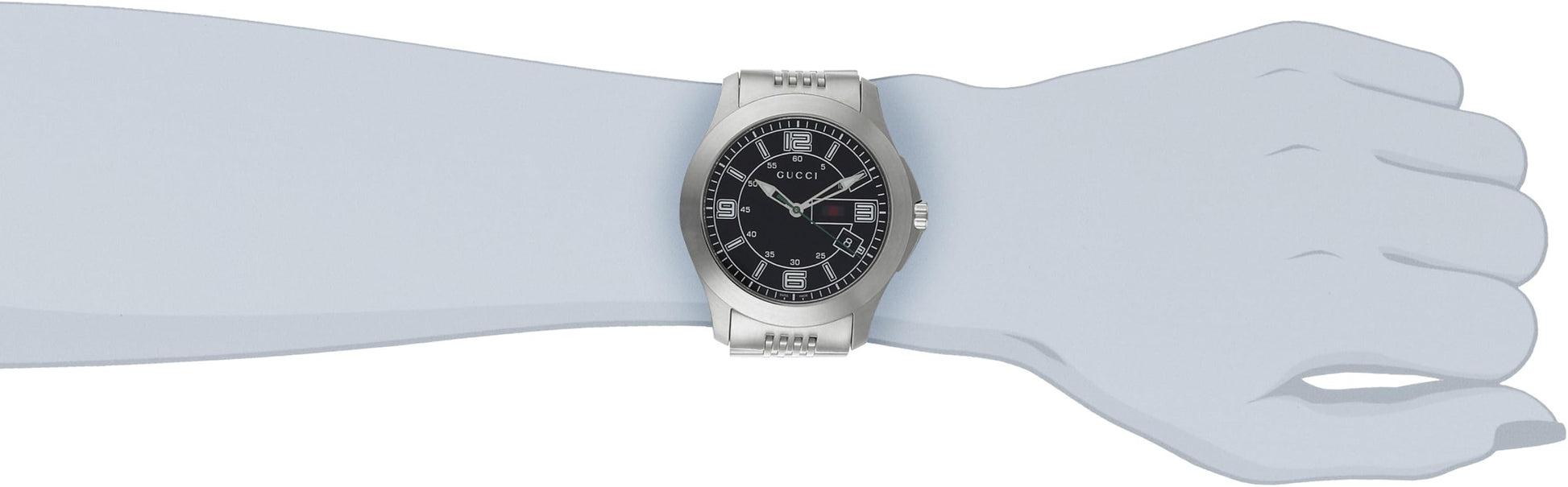Shop Authentic Gucci G Timeless Black Dial Silver Steel Strap Watch For Men - YA126201 - Luxxuri