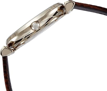 Shop Authentic Emporio Armani Gianni T Bar Beige Dial Brown Leather Strap Watch For Women - AR1883 - Luxxuri