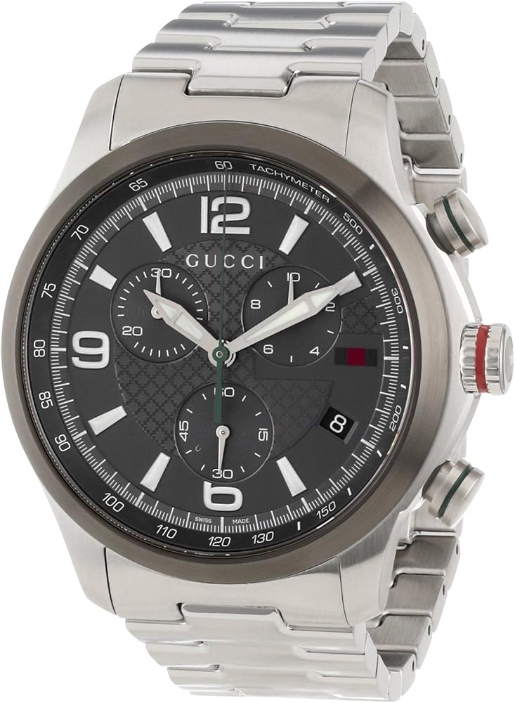 Shop Authentic Gucci G Timeless Chronograph Grey Dial Silver Steel Strap Watch For Men - YA126238 - Luxxuri