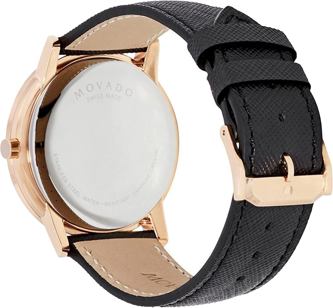 Shop Authentic Movado Museum Classic Black Dial Black Leather Strap Watch for Men - 0607196 - Luxxuri