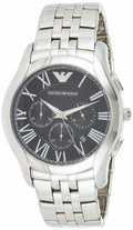 Shop Authentic Emporio Armani Classic Chronograph Black Dial Silver Steel Strap Watch For Men - AR1786 - Luxxuri