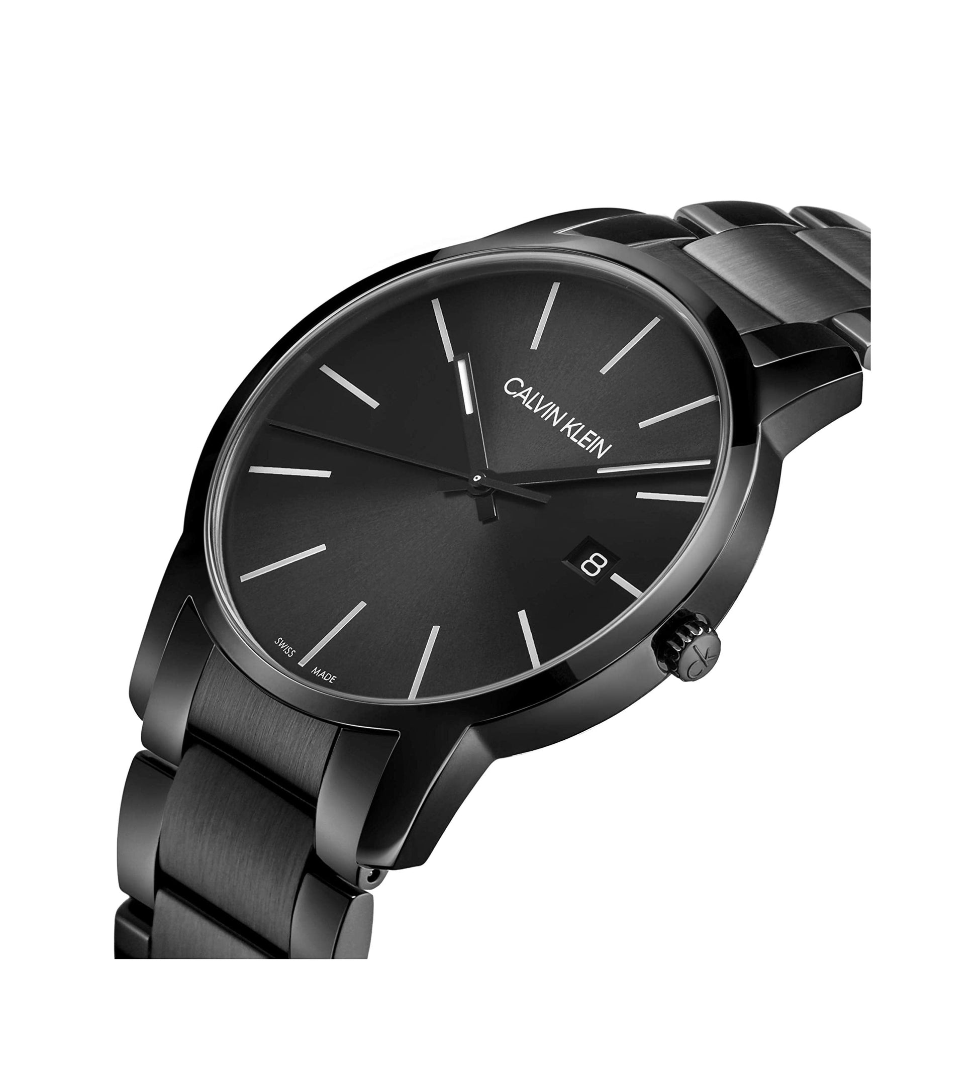Shop Authentic Calvin Klein City Quartz Black Dial Black Steel Strap Watch for Men - K2G2G4B1 - Luxxuri