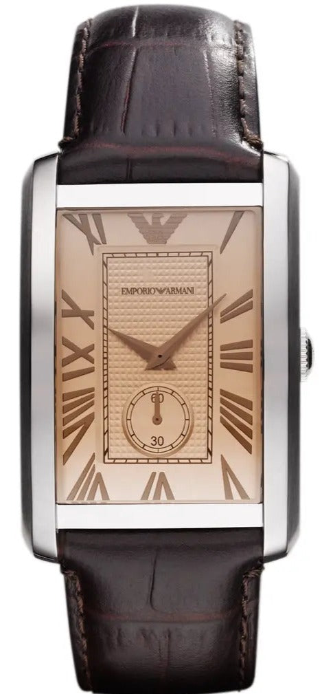 Shop Authentic Emporio Armani Classic Brown Dial Brown Leather Strap Watch For Men - AR1605 - Luxxuri