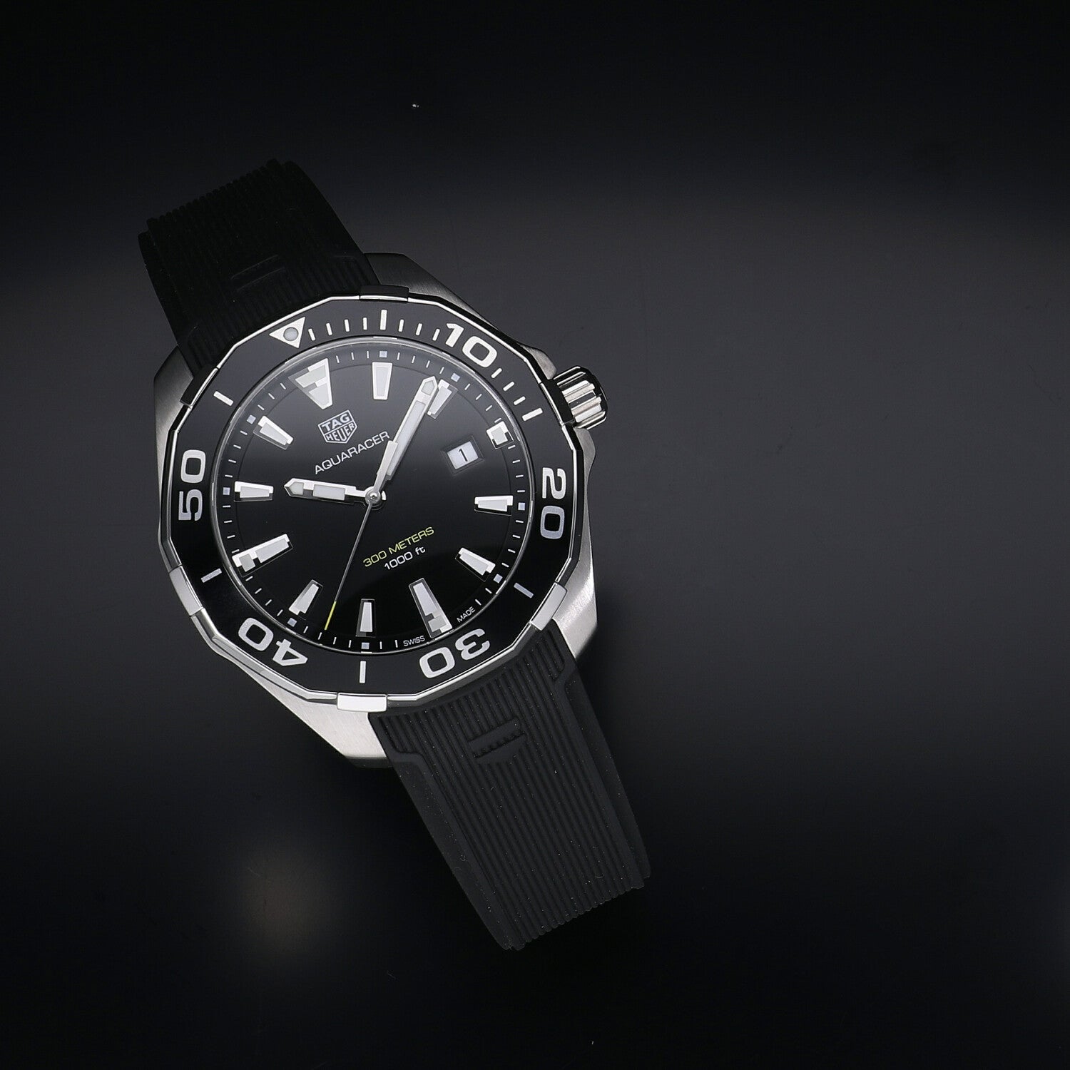 Tag Heuer Aquaracer Black Dial Watch for Men - WAY101A.FT6141