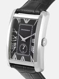Shop Authentic Emporio Armani Classic Analog Black Dial Black Leather Strap Strap Watch For Men - AR1604 - Luxxuri