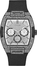 Shop Authentic Guess Phoenix Multifunction Silver Dial Black Silicone Strap Watch For Men - GW0048G1 - Luxxuri