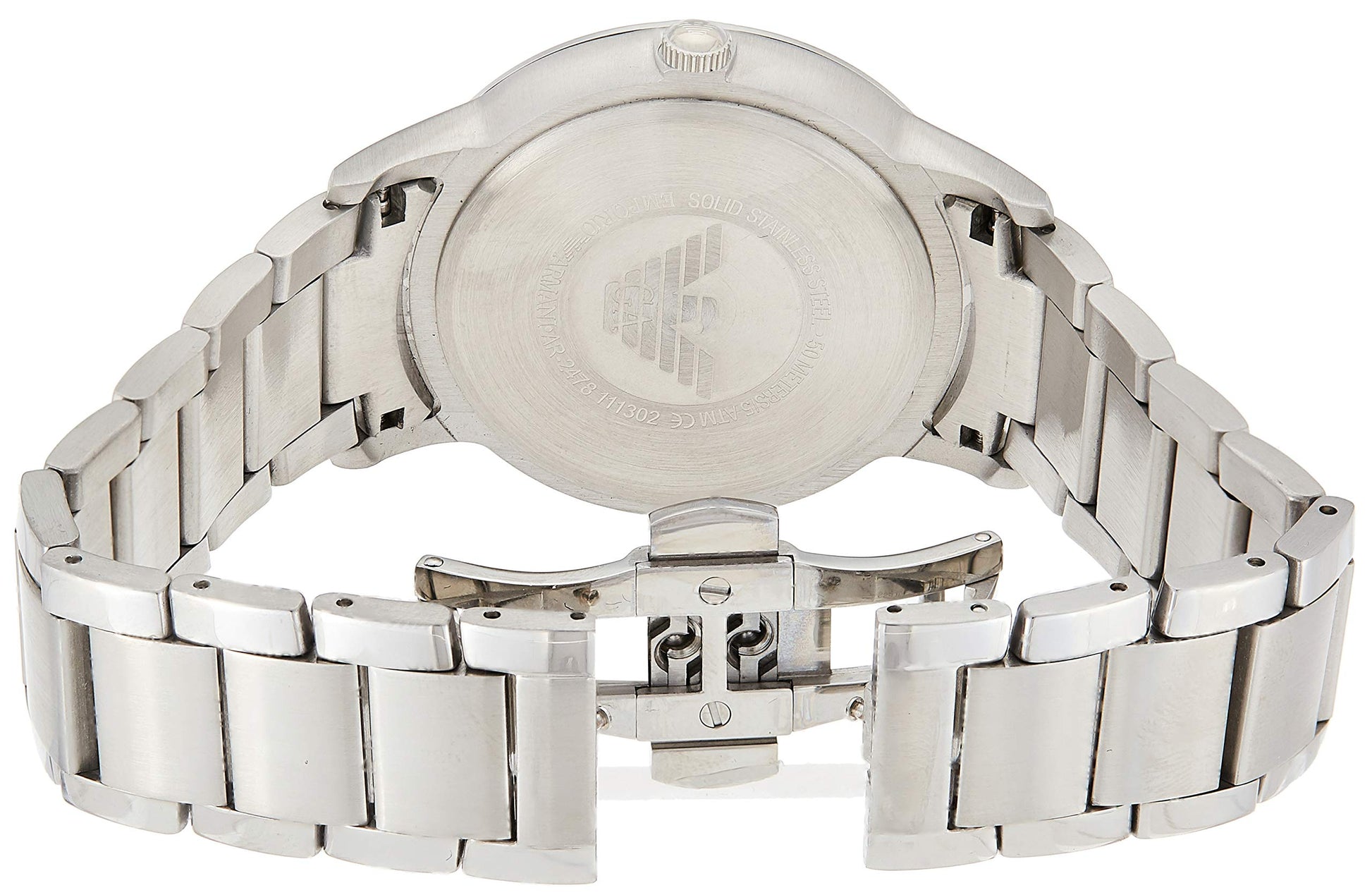 Shop Authentic Emporio Armani Classic Quartz Silver Dial Silver Steel Strap Watch For Men - AR2478 - Luxxuri