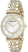Shop Authentic Emporio Armani Gianni T Bar White Mother of Pearl Dial Gold Steel Strap Watch For Women - AR1907 - Luxxuri