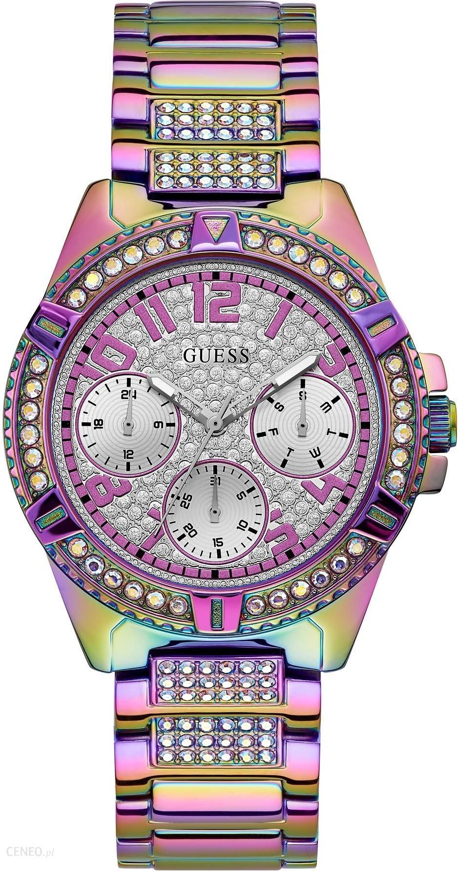 Shop Authentic Guess Lady Frontier Diamonds Silver Dial Multicolor Steel Strap Watch for Women - GW0044L1 - Luxxuri