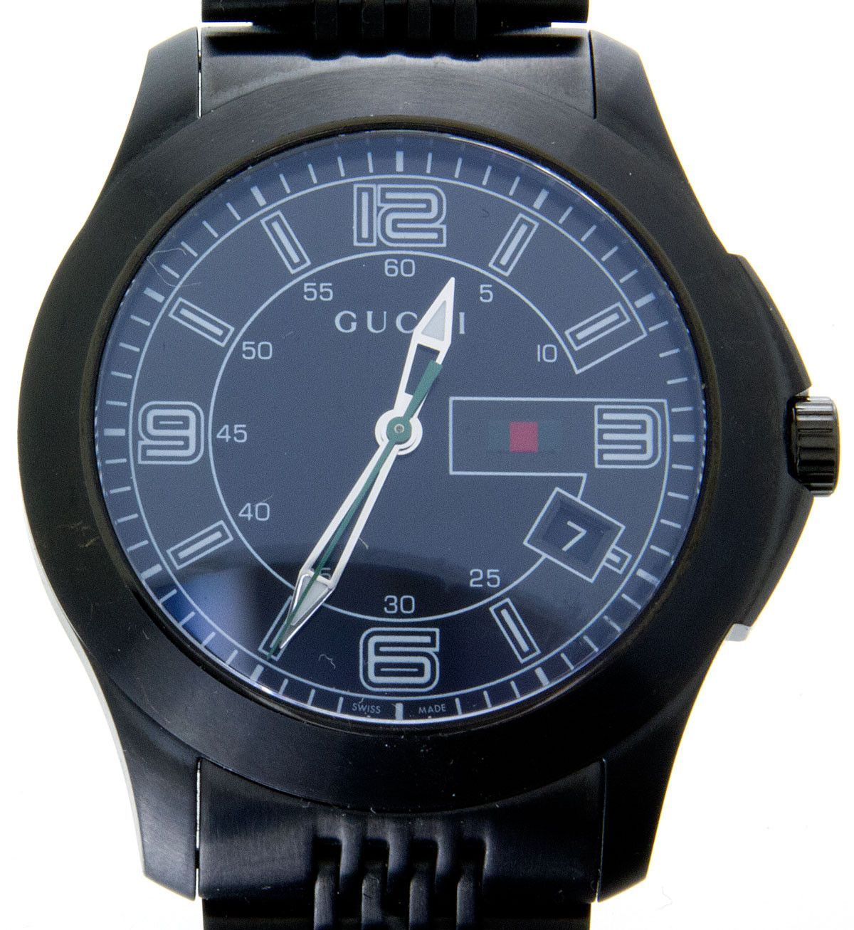 Shop Authentic Gucci G Timeless Black Dial Black Steel Strap Watch For Men - YA126202 - Luxxuri